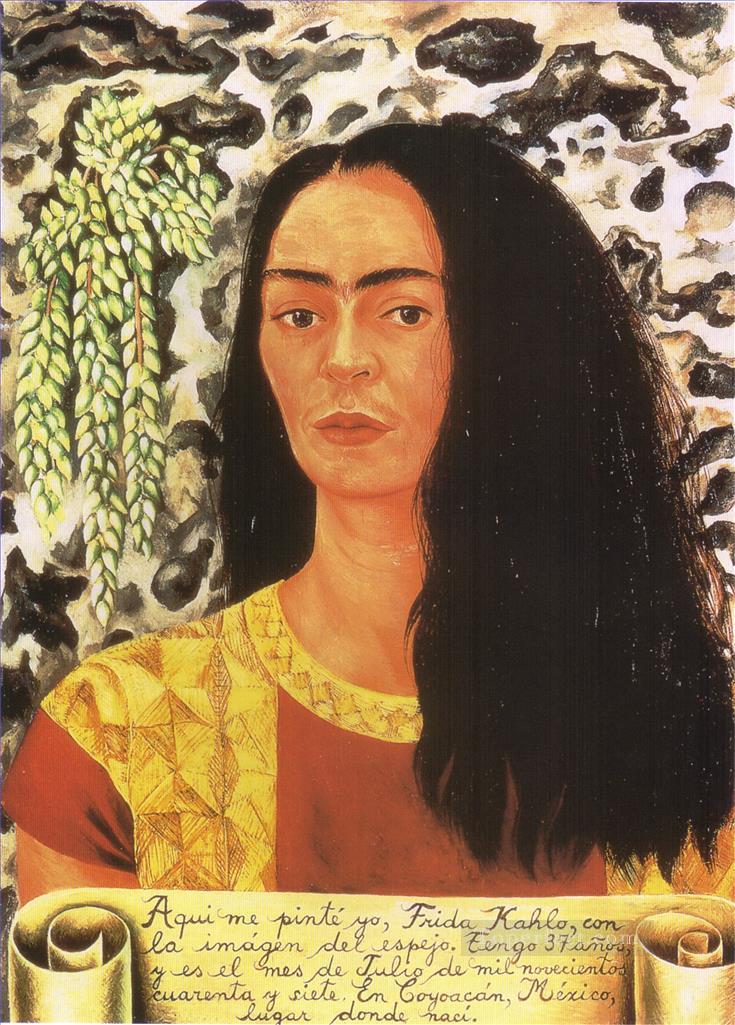 Self Portrait with Loose Hair feminism Frida Kahlo Oil Paintings